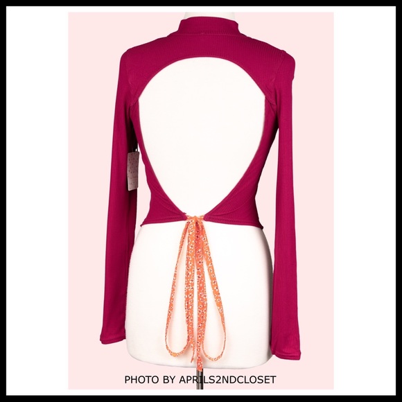 FREE PEOPLE BOHO CROP TOP OPEN TIE BACK CROPPED TEE FESTIVAL SUMMER T-SHIRT A3C - Picture 11 of 16